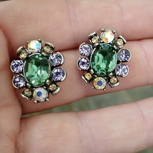 New Multi-Color AB Crystal Rhinestone Earrings 